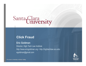 Click Fraud - Eric Goldman