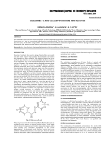chalcones - International Journal of Chemistry Research