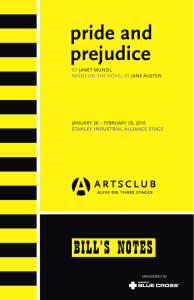 pride and prejudice - Arts Club Theatre Company