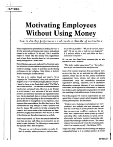 Motivating Employees Without Using Money