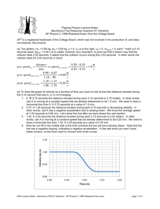 0040 Lecture Notes - Mechanics FRQ #1 Solutions