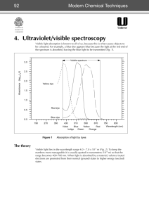 4. Ultraviolet/visible spectroscopy