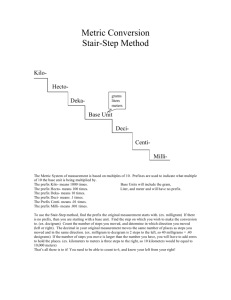 Metric Conversion Stair-Step Method