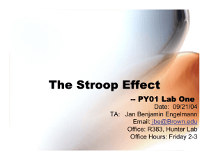 The Stroop Effect