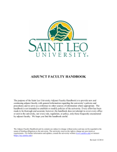 adjunct faculty handbook