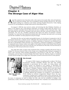 Chapter 4 The Strange Case of Alger Hiss