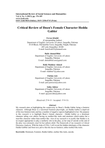 Critical Review of Ibsen's Female Character Hedda Gabler