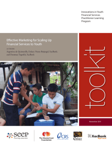 Effective Marketing for Scaling Up Financial Services to Youth