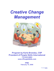 Creative Change Management – February 2006