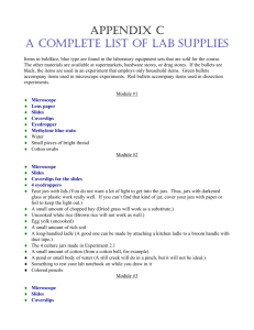 appendix ca complete list of lab supplies