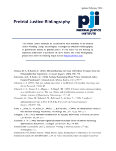 Pretrial Justice Bibliography