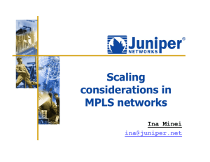 Scaling considerations in MPLS networks