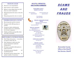 SCAMS AND FRAUDS