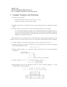 Complex Numbers and Functions