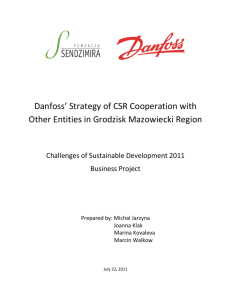 Danfoss' Strategy of CSR Cooperation with Other Entities in