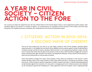 A year in civil society – Citizen action to the fore