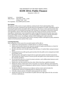 ECON 3016: Public Finance - University of the West Indies