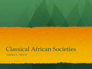 Classical African Societies