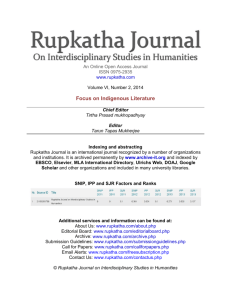 Full Text PDF - The Rupkatha Journal on Interdisciplinary Studies in