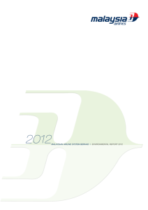 Malaysia Airlines Environmental Report 2012