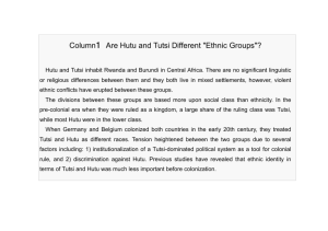 Column１ Are Hutu and Tutsi Different "Ethnic Groups"?