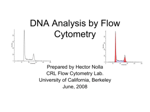 DNA Analysis by Flow Cytometry - University of California, Berkeley