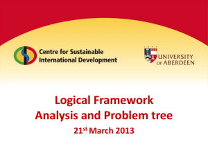 Logical Framework Analysis and Problem tree