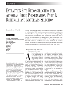 Extraction Site Reconstruction For Alveolar Ridge Preservation