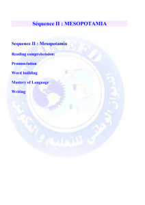Séquence II : MESOPOTAMIA