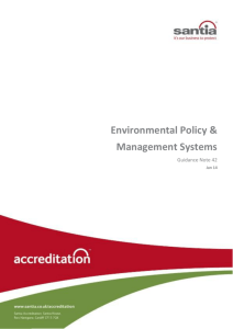 Environmental Policy & Management Systems