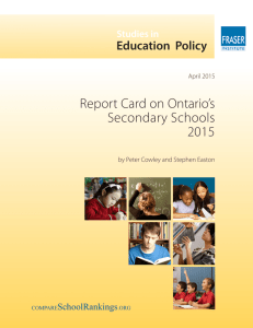 Report Card on Ontario's Secondary Schools 2015