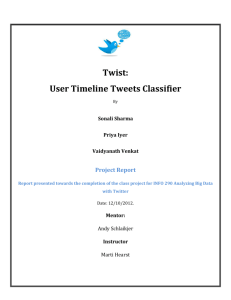 Twist: User Timeline Tweets Classifier