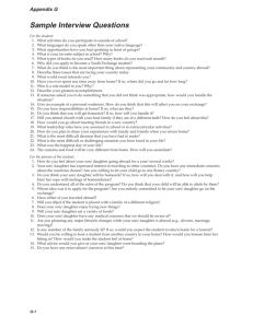 Sample Interview Questions