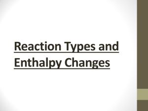 Lesson 03 (Reaction Types and Enthalpy Changes)