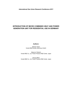 introduction of micro combined heat and power - BHKW