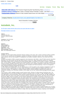 Autodesk, Inc. -- Company History