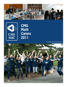 2011 CMS Math Camps Report - Canadian Mathematical Society