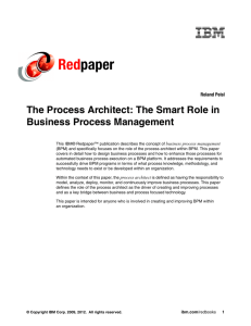 The Process Architect: The Smart Role in Business Process