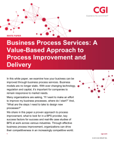 Business Process Services: A Value-Based Approach to
