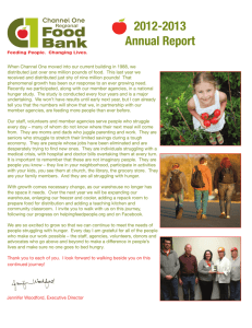 2012-2013 Annual Report - Channel One Food Shelf and Food Bank