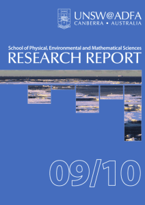 PEMS Research Report 2009-2010 - UNSW Canberra - UNSW-ADFA