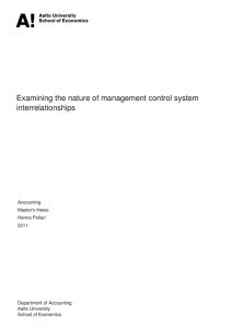 Examining the nature of management control system interrelationships