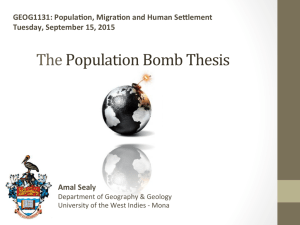The Population Bomb Thesis