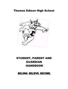 Thomas Edison High School STUDENT, PARENT AND GUARDIAN