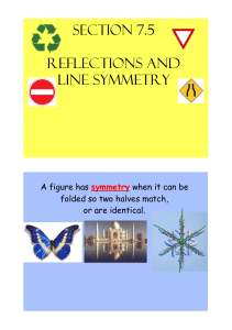 Section 7.5 Reflections and Line Symmetry