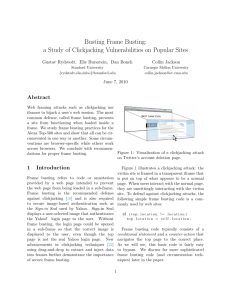 Busting Frame Busting: a Study of Clickjacking Vulnerabilities on