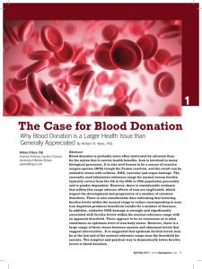 The Case for Blood Donation