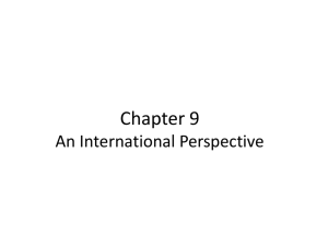 Chapter 9 An International Perspective