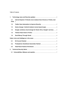 Table of Contents 1. Technology news and Security updates