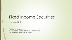 Fixed Income Securities - The Hebrew University of Jerusalem